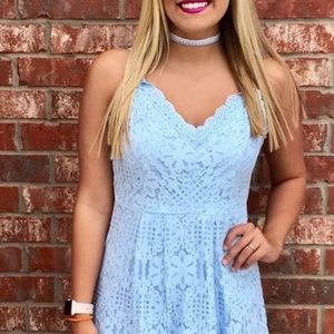 Lace tea length dress